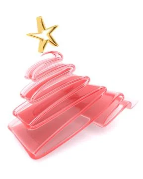 Scribble sketch Christmas tree concept Stock Illustration