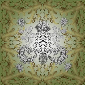 Scribble, sketch, doodle on beige, white and neutral colors. In simple style. Ha Illustrazione stock