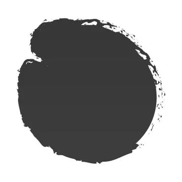Scribble stain round shape icon white background 스톡 일러스트
