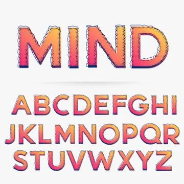 Scribble style vector alphabet font Stock Illustration