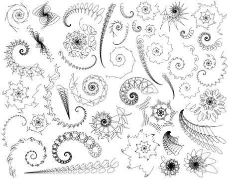 Scribble swirls Stock Illustration