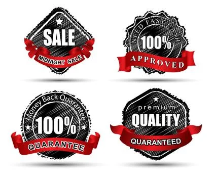 Scribble tag set Stock Illustration