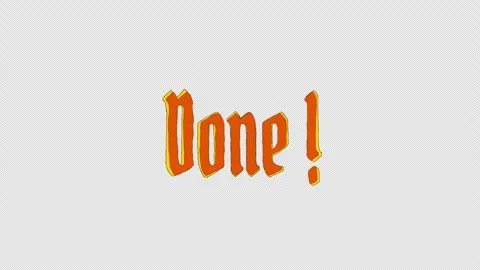 Scribble text animation of a word Done in an orange and yellow serif font Stock Footage 318768058