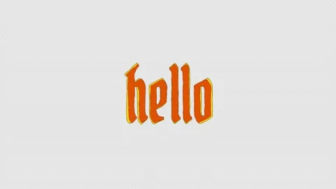 Scribble text animation of the word "hello" in a decorative, retro typeface Stock Footage 318768067