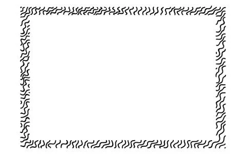 Scribble thick wavy hatching along the rim frame rectangle. Hand drawn. 스톡 일러스트