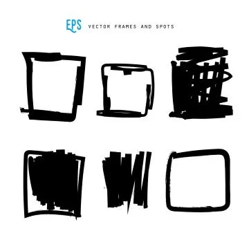 Scribble vector forms set Illustrazione stock