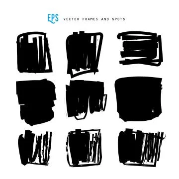 Scribble vector forms set Illustration