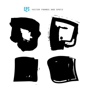 Scribble vector forms set Stockillustratie