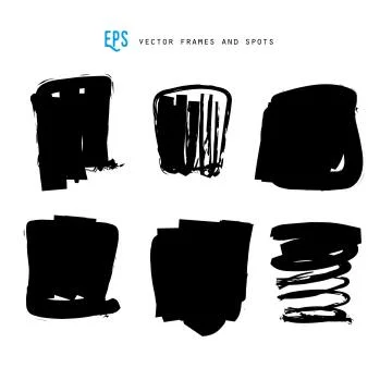 Scribble vector forms set Stockillustratie