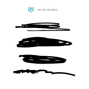 Scribble vector forms set イラスト素材