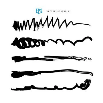 Scribble vector forms set Stockillustratie