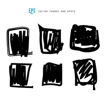 Scribble vector forms set Stock-Illustration