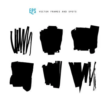 Scribble vector forms set Ilustração Stock