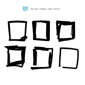 Scribble vector forms set Illustration