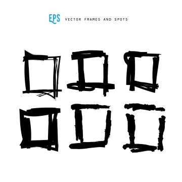 Scribble vector forms set Illustration