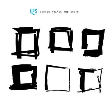 Scribble vector forms set Stockillustratie