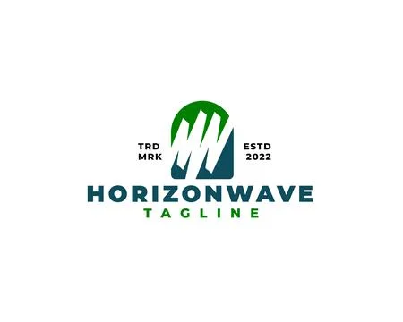 Scribble wave logo Stock Illustration