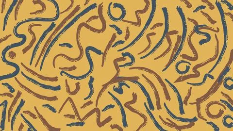 Scribbled abstract yellow background Stock Illustration