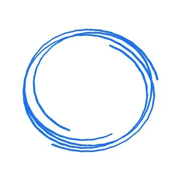 Scribbled Circle Frame Hand Drawn In A Messy Grunge Vector Illustration Stock Illustration
