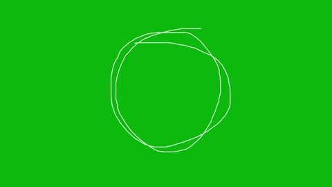 Scribbled Circle Hand-Drawn Animation Stock Footage 318201501