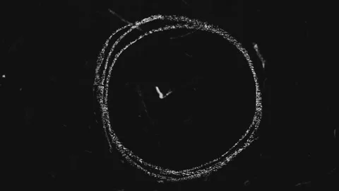 Scribbled crayon circle stopmotion animation, chalkboard pencil circulair Video stock 311922958