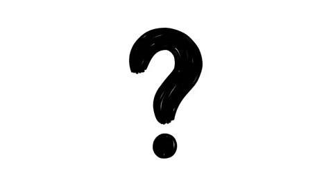 Scribbled doodle question mark, hand drawn animation on a white background Stock Footage 283677889