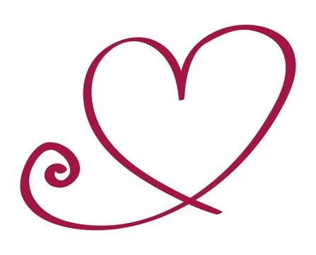 Scribbled heart print Stock Illustration