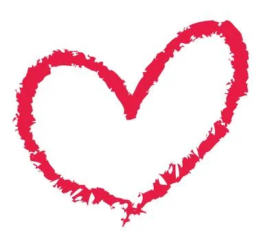 Scribbled heart shape Illustrazione stock