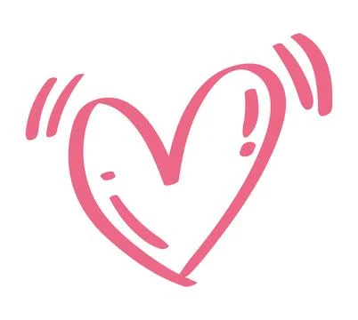 Scribbled heart symbol Stock Illustration