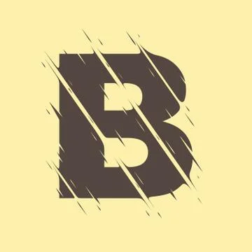 Scribbled letter B Stock Illustration