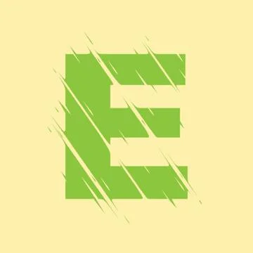 Scribbled letter E Stock Illustration