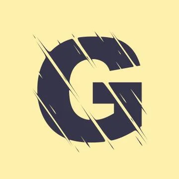 Scribbled letter G Stock Illustration
