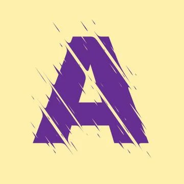 Scribbled letter A Stock Illustration