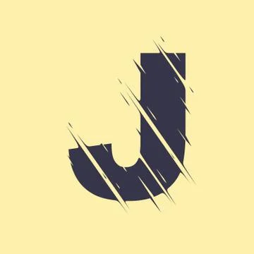 Scribbled letter J Stock Illustration