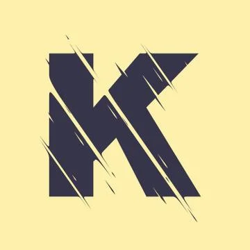 Scribbled letter K Stock Illustration