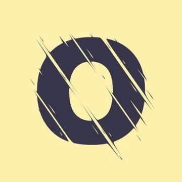 Scribbled letter O Stock Illustration