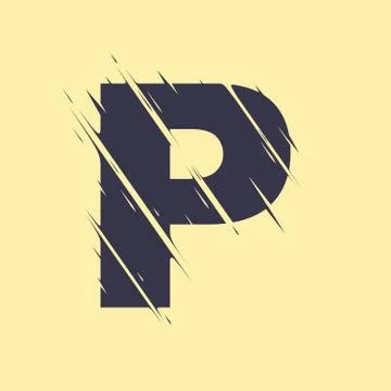 Scribbled letter P Stock Illustration