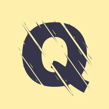Scribbled letter Q Stock Illustration