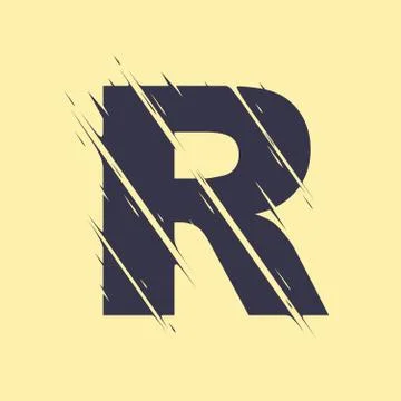 Scribbled letter R Stock Illustration