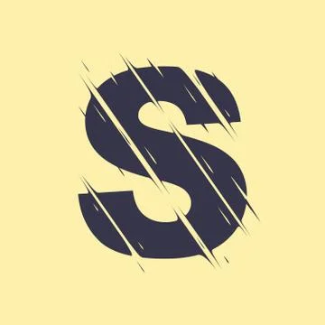 Scribbled letter S Stock Illustration