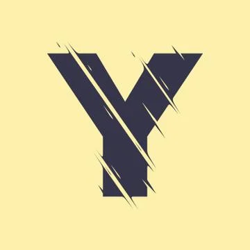 Scribbled letter Y Stock Illustration