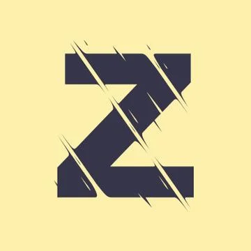 Scribbled letter Z Stock Illustration
