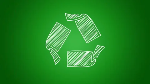 Scribbled recycle symbol Video stock 1051807