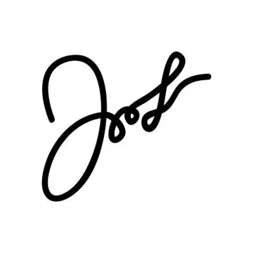 Scribbled signature icon vector outline illustration Illustrazione stock