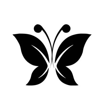 Scribbled sketch of butterfly (doodle element) Stock Illustration