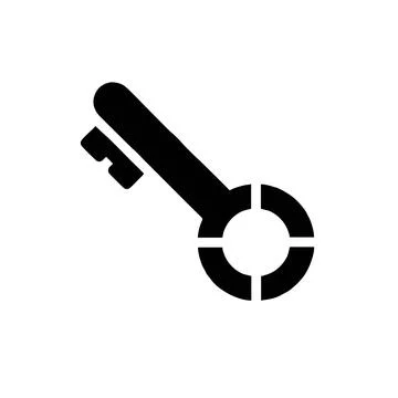 Scribbled sketch of key (doodle element) Stock Illustration