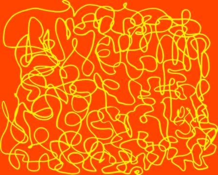 Scribbles abstract decorative simple sunny color pattern Stock Illustration