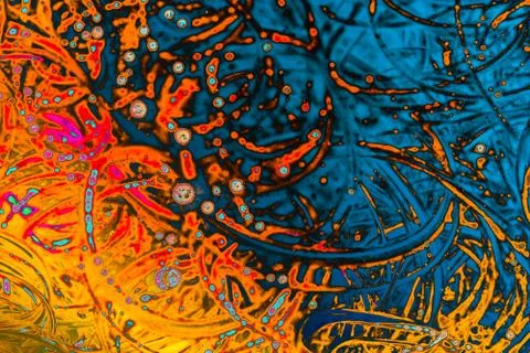 Scribbles all along the colorful background Stock Illustration
