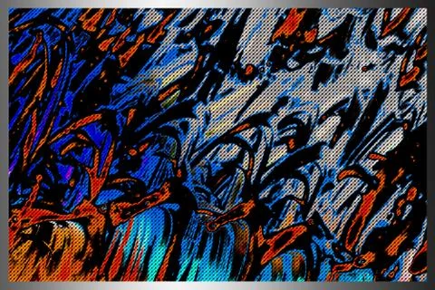 Scribbles all along the colorful background Illustrazione stock