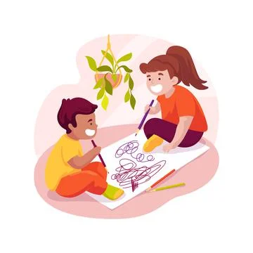 Scribbles on paper isolated cartoon vector illustration. Ilustración de archivo